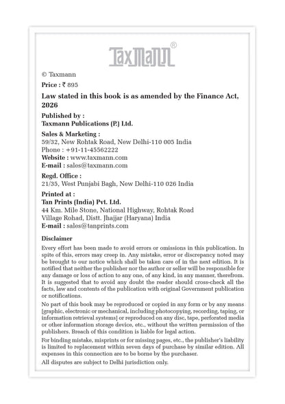 Taxmann's Income-Tax Act 2025 | POCKET [Finance Act 2026] – Compact Statutory Compendium with Four-Tier Section-Level Annotations | 1961 Act Cross-References | Allied Statutory Texts