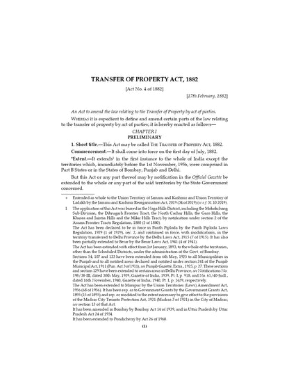 Lawmann's Transfer of Property Act, 1882 | Bare Act with Comments (Lawmann's Series)