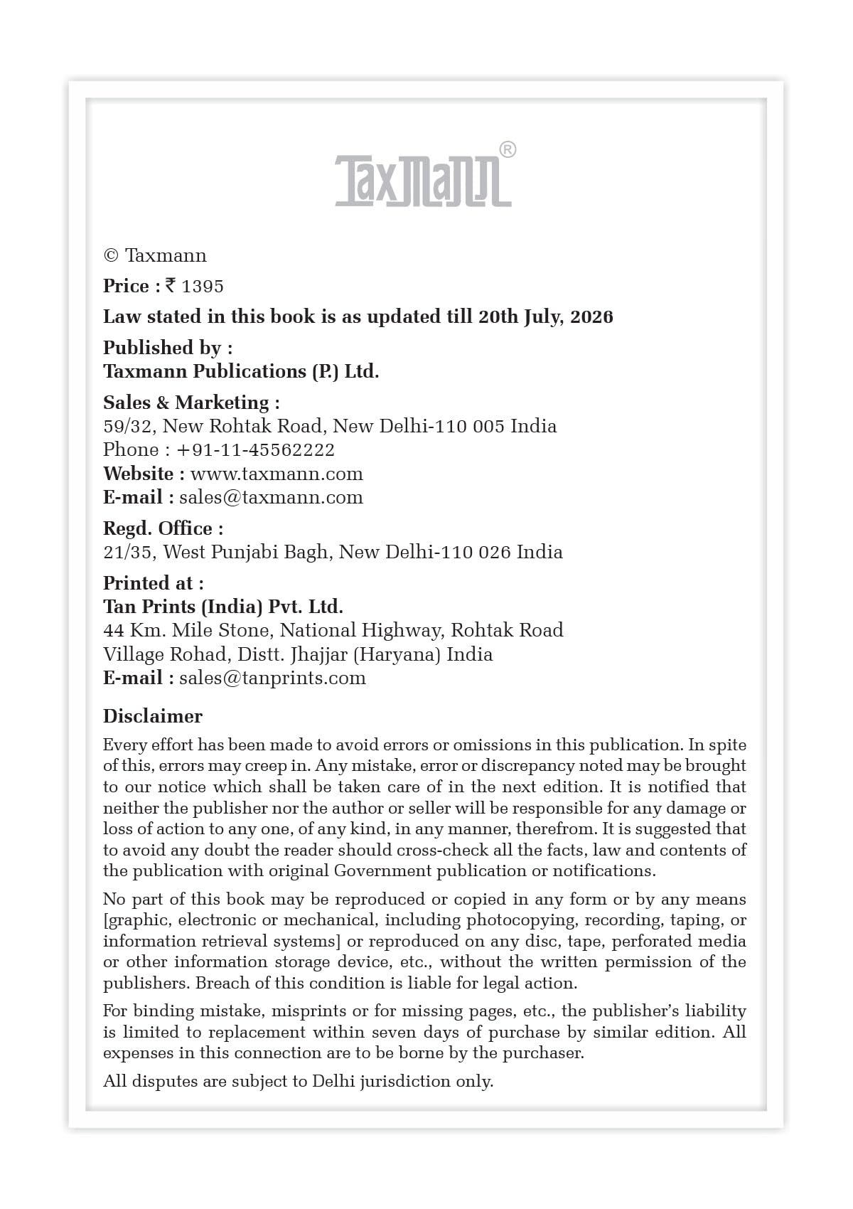 Taxmann's New Labour Codes with Labour Rules – Single-volume Desk Companion Bringing All Four Codes | Rules | Orders | EPF, Deposit-Linked Insurance & Pension Schemes—with Two-Way Concordance Tables