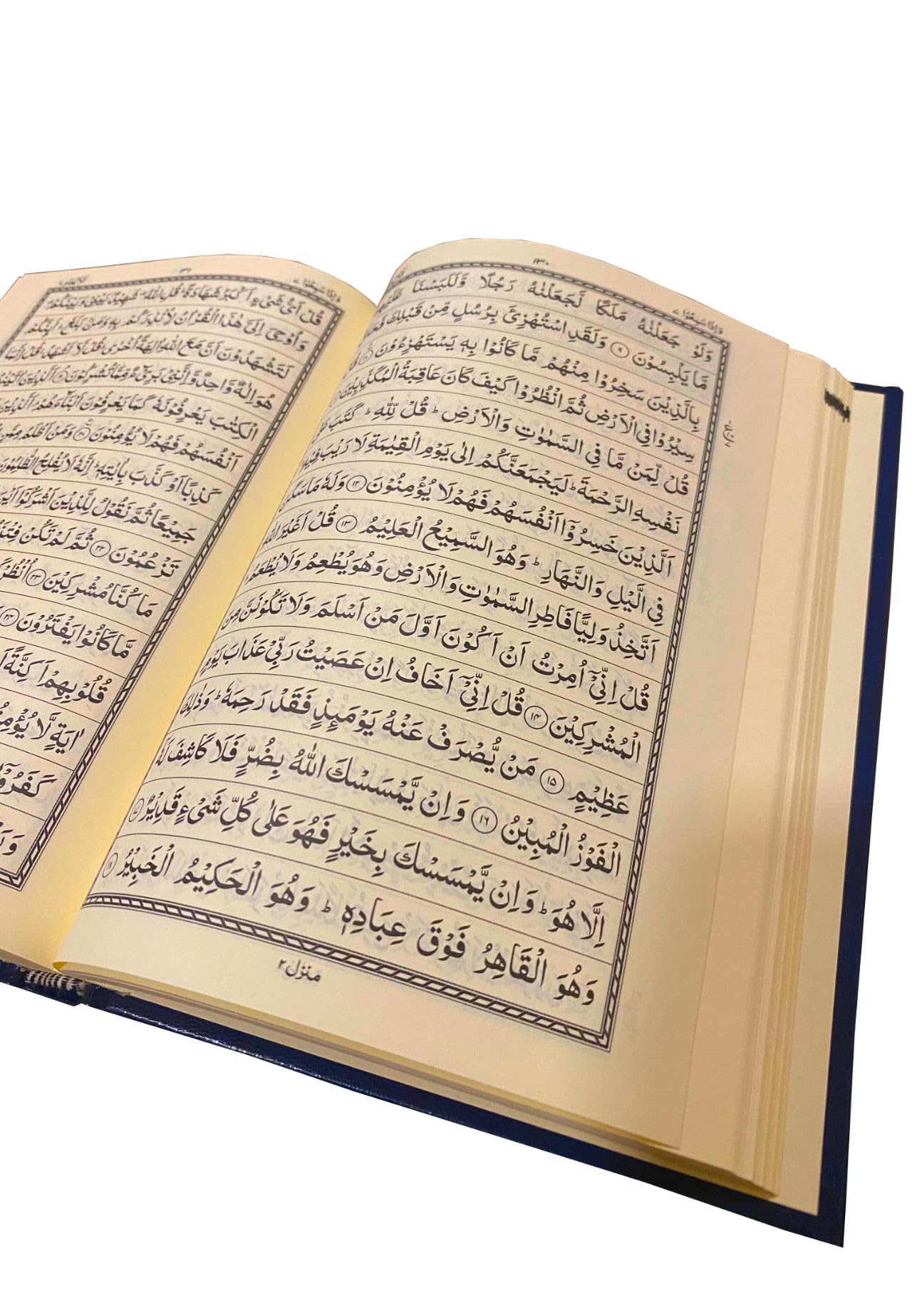 Quran Ref. 123 QP (15 Lines Hafzi) | Printed on premium Quran Paper | Saudi Quality 20 ×14.5 cms (Green)