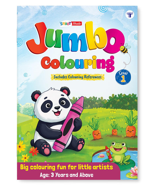 Blossom Jumbo Creative Colouring Book for Kids 3 to 5 Years Old | Drawing, Coloring, Painting and Art Book for Children | A3 Size Color Book | Level 1