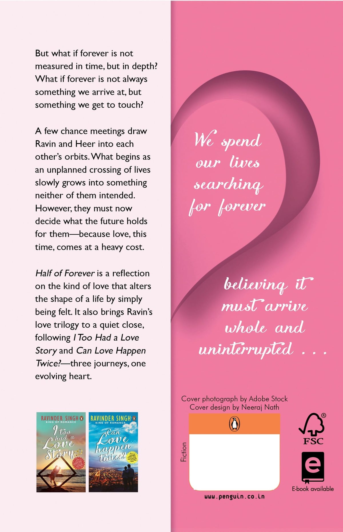 Half of Forever: A Heartfelt Romance Novel by Ravinder Singh | The Final Book of Beloved Love Trilogy, Following I Too Had a Love Story and Can Love Happen Twice?