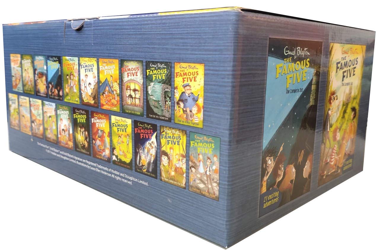 FAMOUS FIVE COMPLETE BOX SET OF 21 TITLES: 21 Exciting Adventures! (Set of 21 Books) by Enid Blyton (Author) book cover