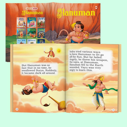 Story Books for Kids - Mythology Tales (Illustrated) - Mahabharata, Krishna, Hanuman, Ganesha, Ramayana, Brahma, Shiva, Bhakta Prahlad, Luv-Kush, Durga - (Set of 10 Books)
