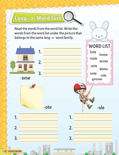 Phonics Reader 5 Books Pack for Children Age 3 -10 Years -Alphabet Sounds, A to Z, Short and Long Vowel Sounds, Word Families Short and Long Vowel Sounds, Blends and Combination Sounds, Tricky Words