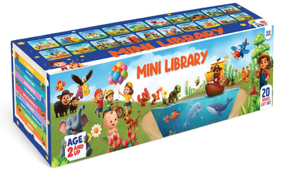 My First Library Box Set (20 Board Books) | Premium Quality Kids Books for 1 Year - 4 Year Old | Early Learning Books - Alphabets, Numbers, Rhymes, ... Flowers, Birds, Transport, Pet & Wild Animals