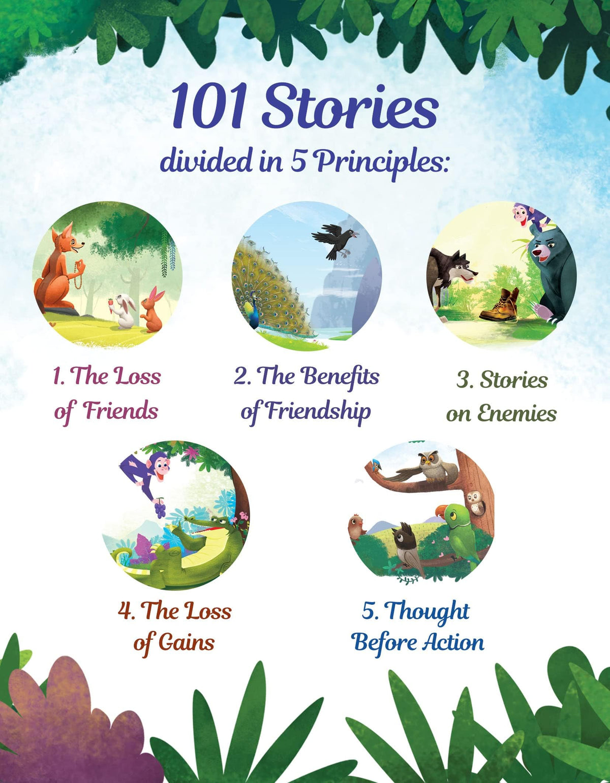 101 Panchatantra Stories in English for Children ( Colourful Illustrated ) | Bedtime Short Story Book for Kids | Panchtantra Classic Tales for 3 to 10 Years Old | Traditional Moral Stories