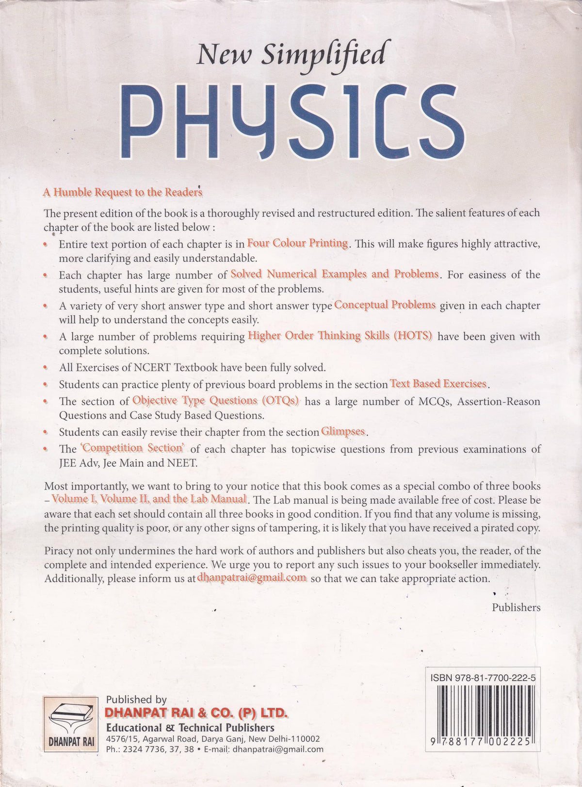 New Simplified Physics A Reference Book For Class 12 (Set of 2 Vol.) with Laboratory Manual - CBSE - S.L. Arora - Examination - 2026-27