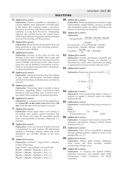 Oswaal NTA CUET (UG) Chapter-wise Solved Papers Question Bank | Accountancy | PYQs (2021–2026) NCERT aligned MCQs | With Solved Paper 2026 | For 2027 Exam | With Oswaal AI