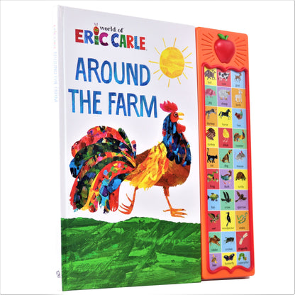 World of Eric Carle, Around the Farm 30-Button Animal Sound Book - Great for First Words - PI Kids 