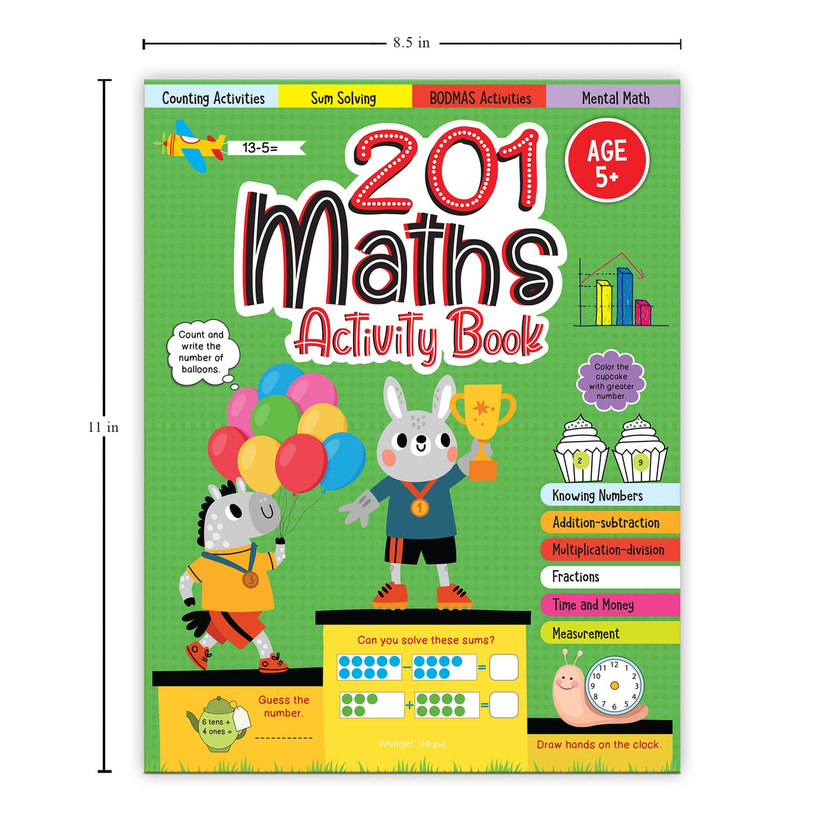 201 Maths Activity Book: Fun Activities and Practice Sheets | Learn Counting, Addition & Subtraction | Ages 4–7 | 3 Hours of Interactive Learning