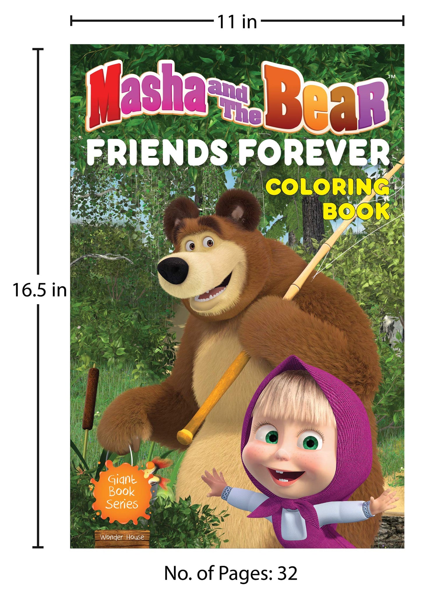 Masha And The Bear - Friends Forever: Giant Coloring Book For Kids