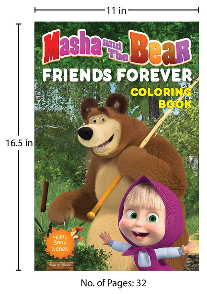 Masha And The Bear - Friends Forever: Giant Coloring Book For Kids