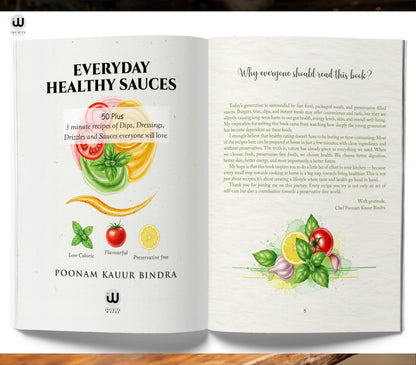 Everyday Healthy Sauces Food Book In English | Chef Poonam Kauur Bindra | Vegetarian Foods Cookbook Cook Books Cooking Recipe Instant Sauces Recipes | Veg Without Preservatives For Salads Low Calorie
