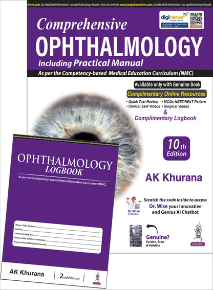 Comprehensive Ophthalmology (Including Practical Manual), 10/E for MBBS Students | Practical Ophthalmology with Free Logbook, AETCOM/OSCE Cases & ... Practical Manual with Ophthalmology Logbook