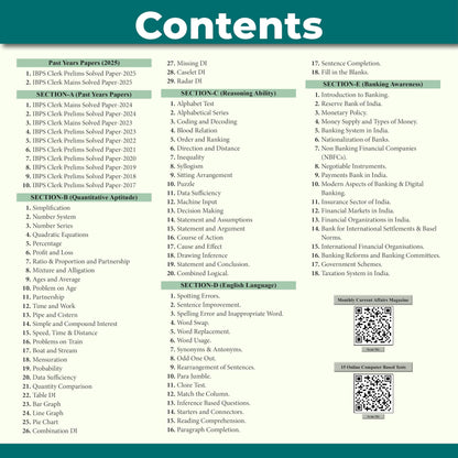 PW All in One IBPS Clerk 2026 Book Prelims & Mains Exams | Chapterwise Theory and Exercises | 12 Previous Year Solved Papers PYQ Till Oct 2025 and 15 Online CBT Tests English Edition