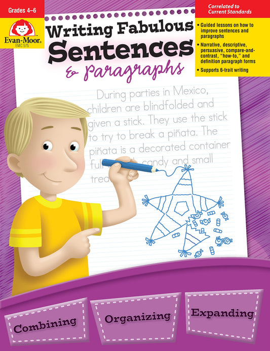 Writing Fabulous Sentences & Paragraphs by Evan-Moor Educational Publishers (Author) book cover