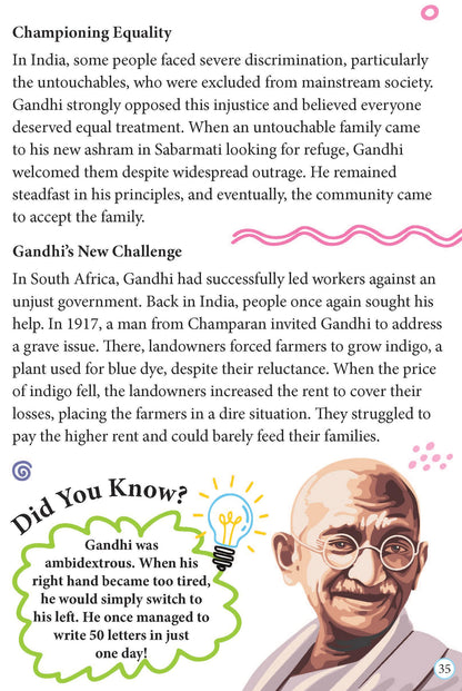 Mahatma Gandhi Biography for Kids Age 6–12 Years – Inspiring Illustrated Biography Book from Icons of Inspiration Series | Learn About Non-Violence, Truth & Courage