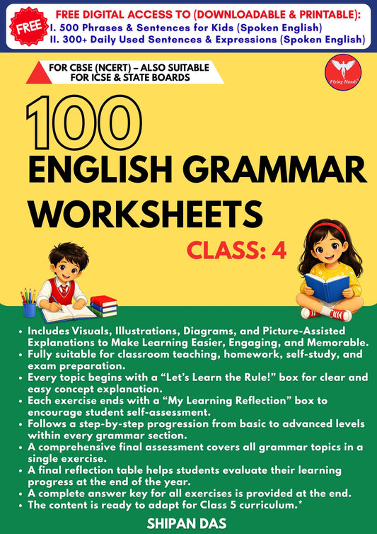 100 English Grammar Worksheets for Class 4