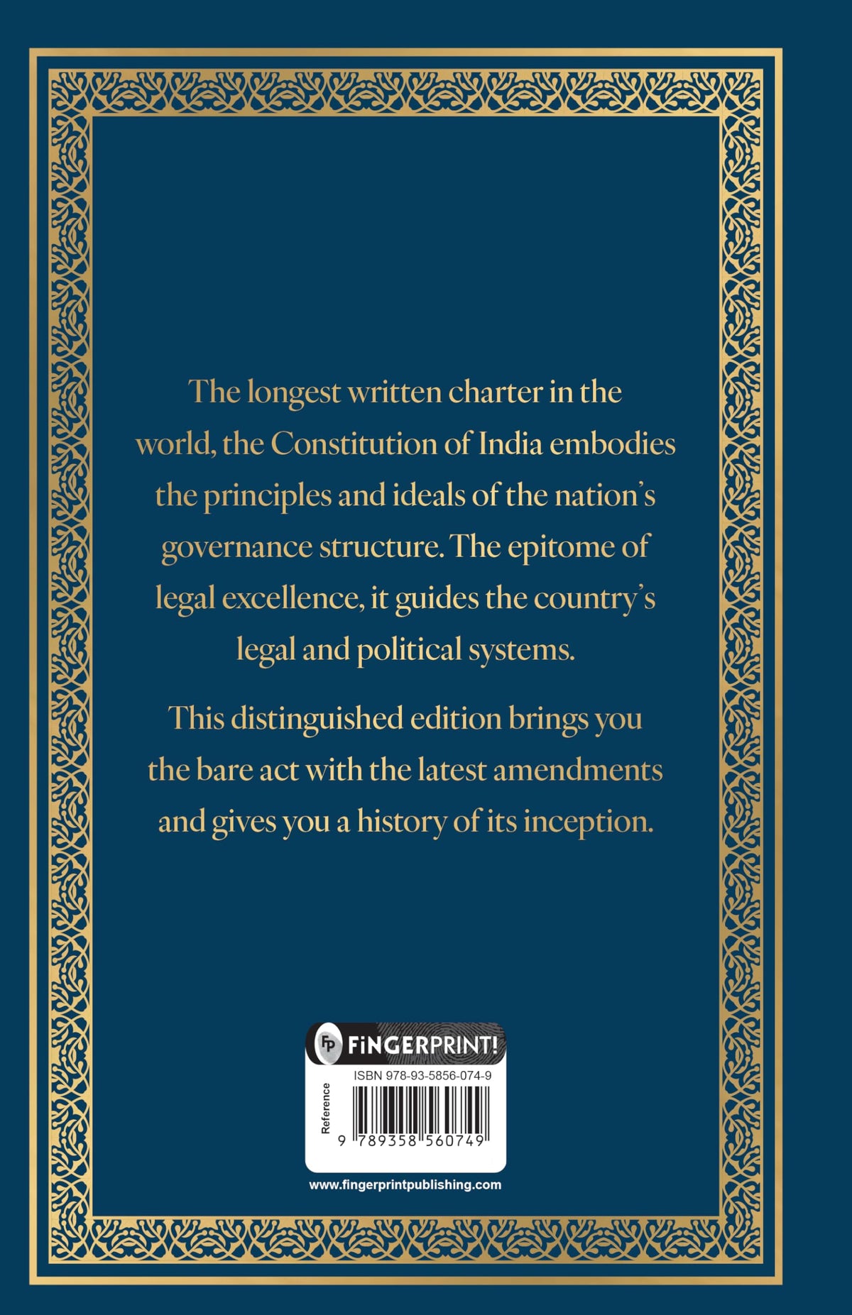 The Constitution of India (Deluxe Hardbound Edition) (Latest and Updated)