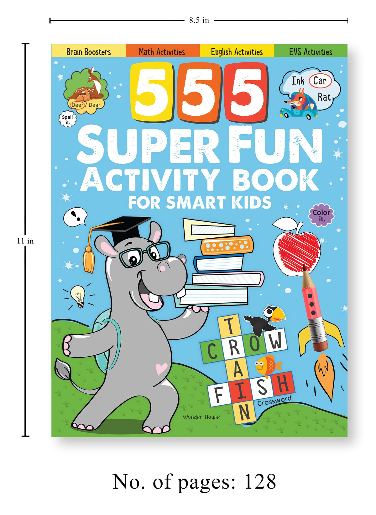 555 Super Fun Activity Book for Smart Kids | Puzzles, Mazes, Word Games & More | Ages 6–10 | 10+ Hours of Brain-Boosting Fun