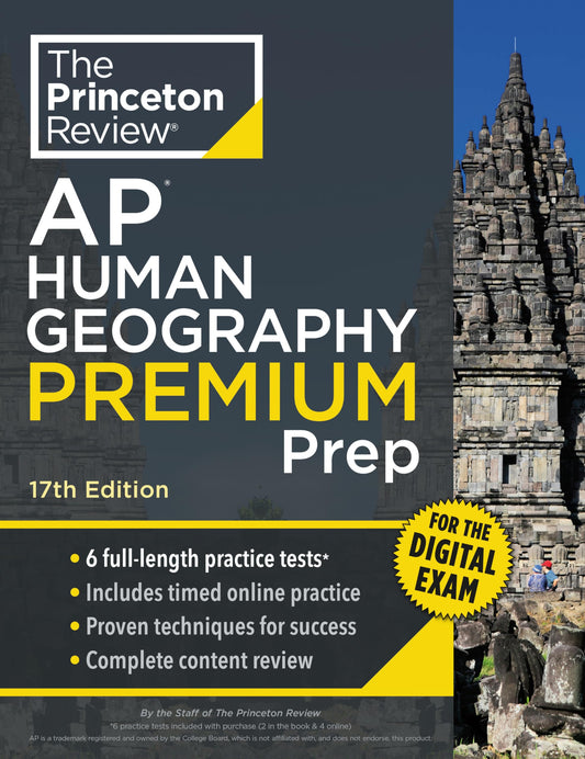 Princeton Review AP Human Geography Premium Prep, 17th Edition: 6 Practice Tests + Digital Practice Online + Content Review