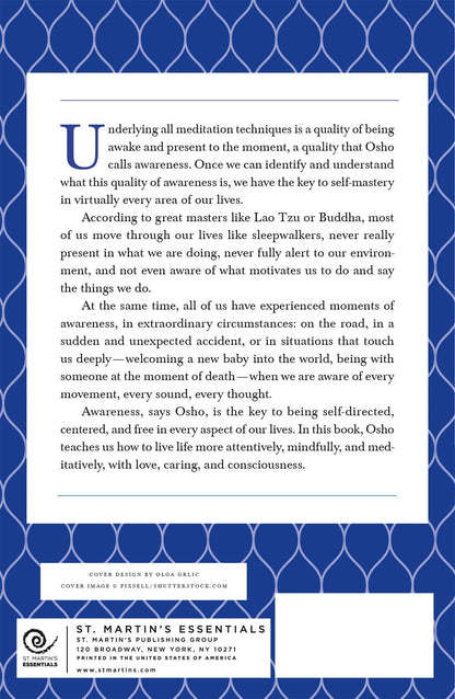 Awareness: The Key to Living in Balance (Osho Insights for a New Way of Living)