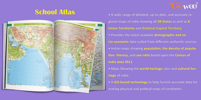 SCHOOL ATLAS LATEST EDITION (ENGLISH) - ART PAPER | School Atlas: Latest Edition with Comprehensive Mapping