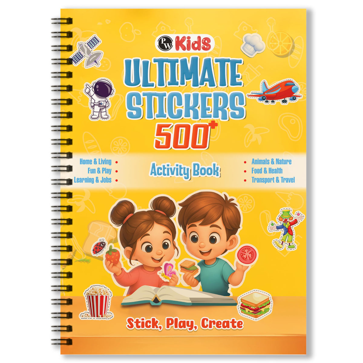 500+ Ultimate Stickers Activity Book for Kids Ages 2-5 Years, Theme Based Reusable Stickers, Fun Learning & Educational Book for Toddlers
