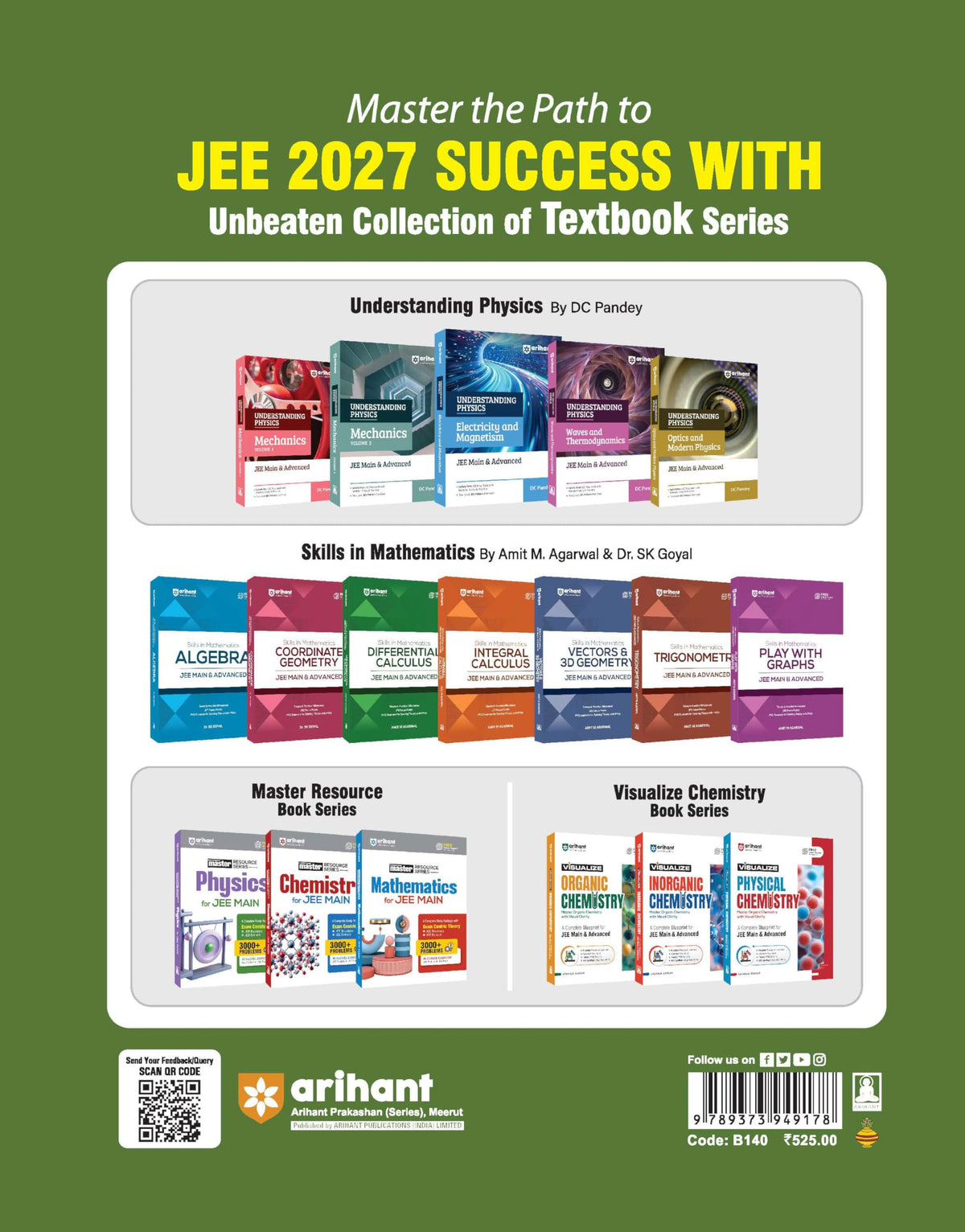 Arihant Navigator Series JEE Main & Advanced 2026-2027 – Mechanics I | 3000+ Problems | Vectors, Calculus, NLM, Projectile, Work & Energy, Circular Motion | 3-Level Exercises with PYQs