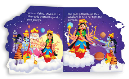 My First Shaped Board Book: Illustrated Goddess Durga Hindu Mythology Picture Book for Kids Age 2+ (Indian Gods and Goddesses)