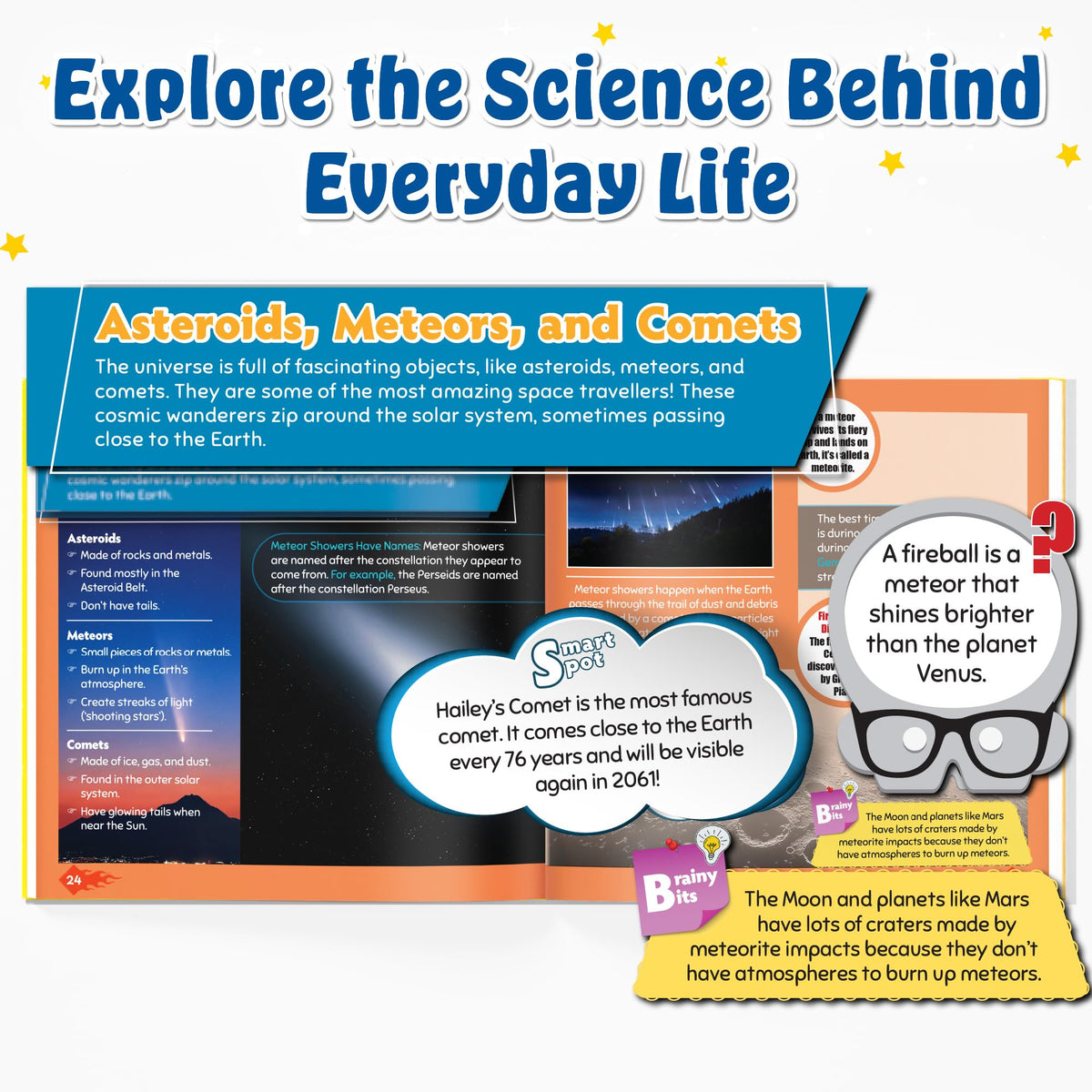 First Earth and Beyond Encyclopedia Books for Kids, Explore Space to Mountains, Activity Book for 5-10 Years Old, Fun Learning Book