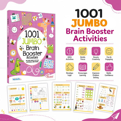 1001 Jumbo Brain Booster Activities for 5 to 8 Years Old Kids|Enhance the Child Mind with Cognitive Excellence with Interactive Activity Book