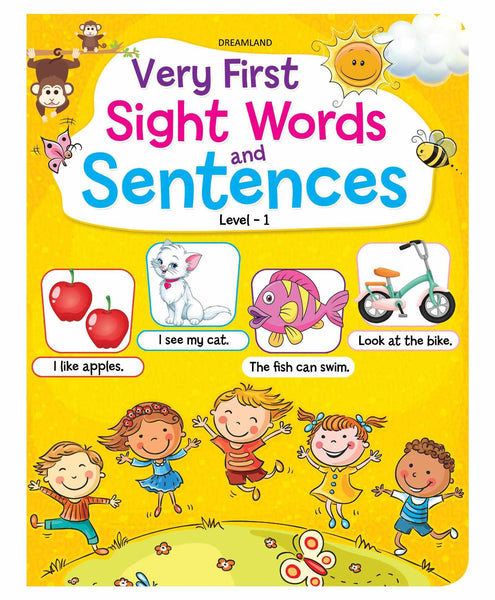 Very First Sight Words Sentences Level - 1 Book for Kids Age 4 - 8 Years