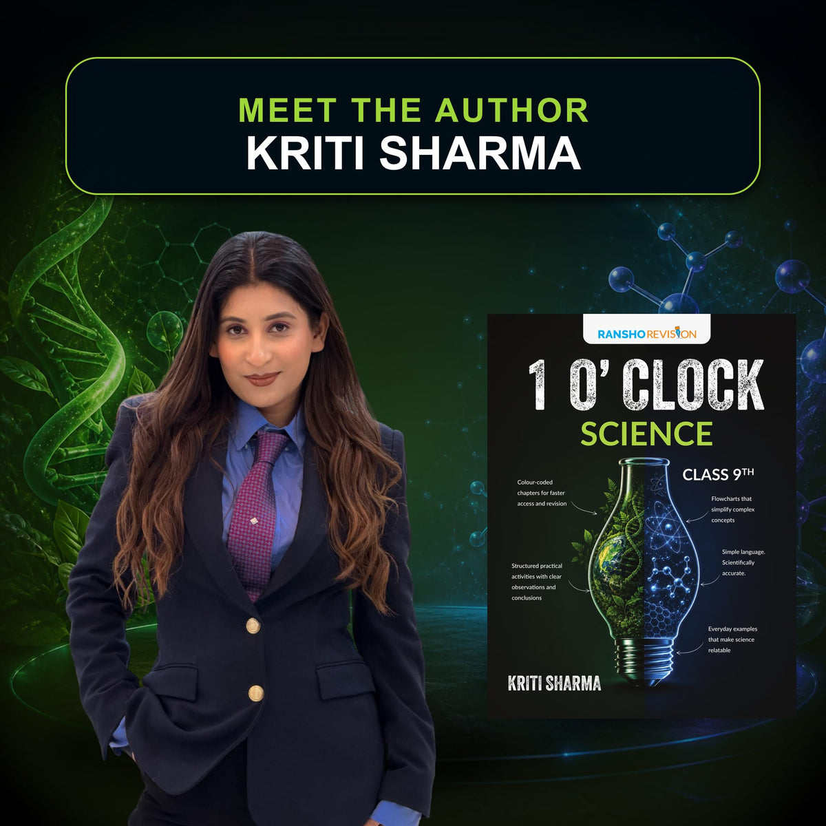 1 O’ Clock Class 9 Science Revision Book | Based on New NCERT Grade 9 Science Syllabus 2026-27 | Audiobooks on App + 3D Interactive Videos via QR | ... Graphs, Experiments & Beyond Basics