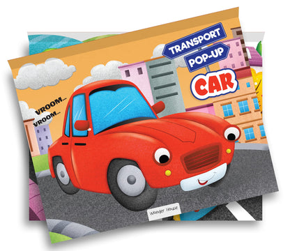 Pop-Up Transport - Car - Gorgeously Illustrated Pop-Up Book For Children - Learn About The World Of Cars And What All They Do