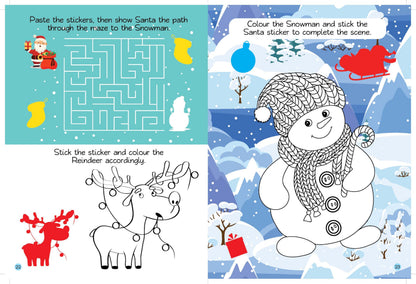 My Big Sticker And Activity Book: Christmas Sticker and Activity Book - Learning Activity Books for Kids 4+ Years - Early Learning Books