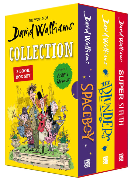 David Walliams a 3 book Boxset: Spaceboy, Blunders, Supersleuth, Three hilarious adventures from best-loved children's author David Walliams – fantastically illustrated throughout by Adam Stower