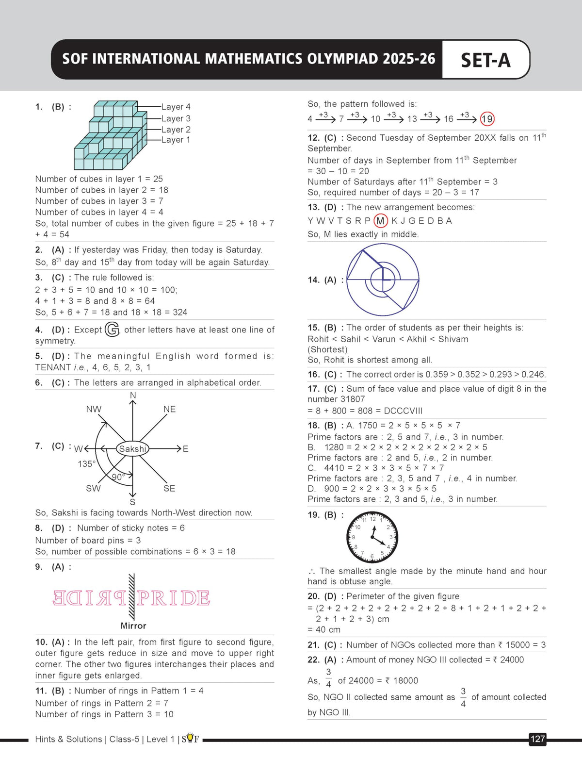 MTG IMO Olympiad 10 Previous Years Papers Class 5 Mathematics (2025-2021 Set A & B) - Model Test Papers with 24 Sample OMR Sheets | PYQ Book For SOF Olympiad 2026-27 Exam