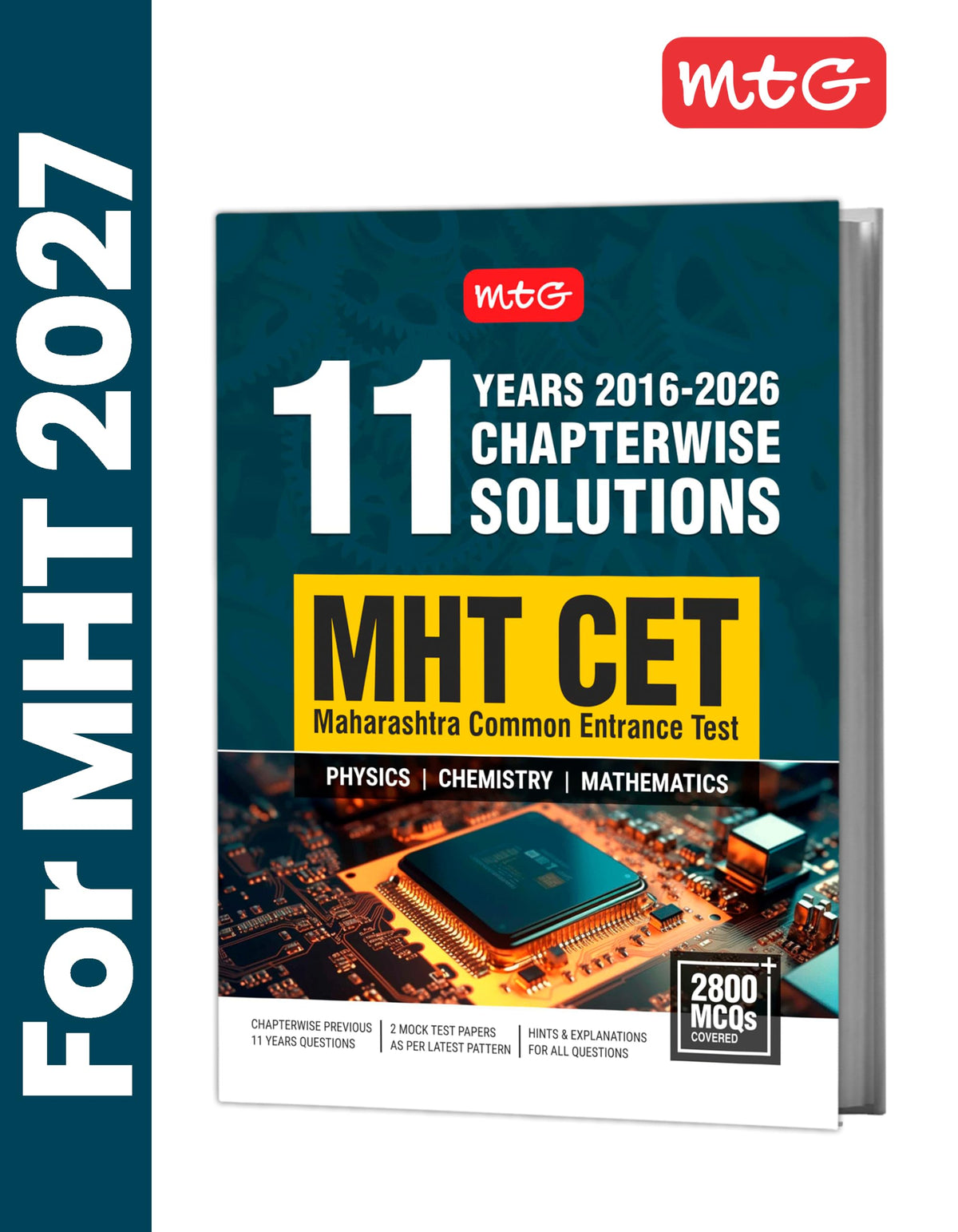 MTG 11 Years MHT CET PYQ Book For 2027 Exam | MHTCET Chapterwise Previous Solved Questions Papers | Mock Test Papers For Physics, Chemistry & Mathematics