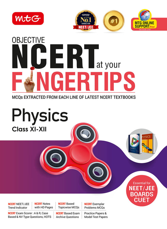 MTG Objective NCERT at your FINGERTIPS Physics - NCERT Notes with HD Pages, Based on NCERT Exam Archive Questions, NEET-JEE Books (Latest & Revised Edition 2023-2024) 