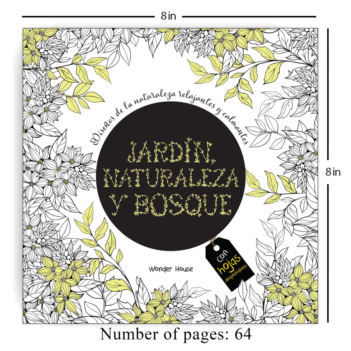 Adult Colouring Books Nature Garden and Forests - Spanish