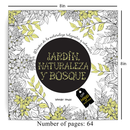 Adult Colouring Books Nature Garden and Forests - Spanish