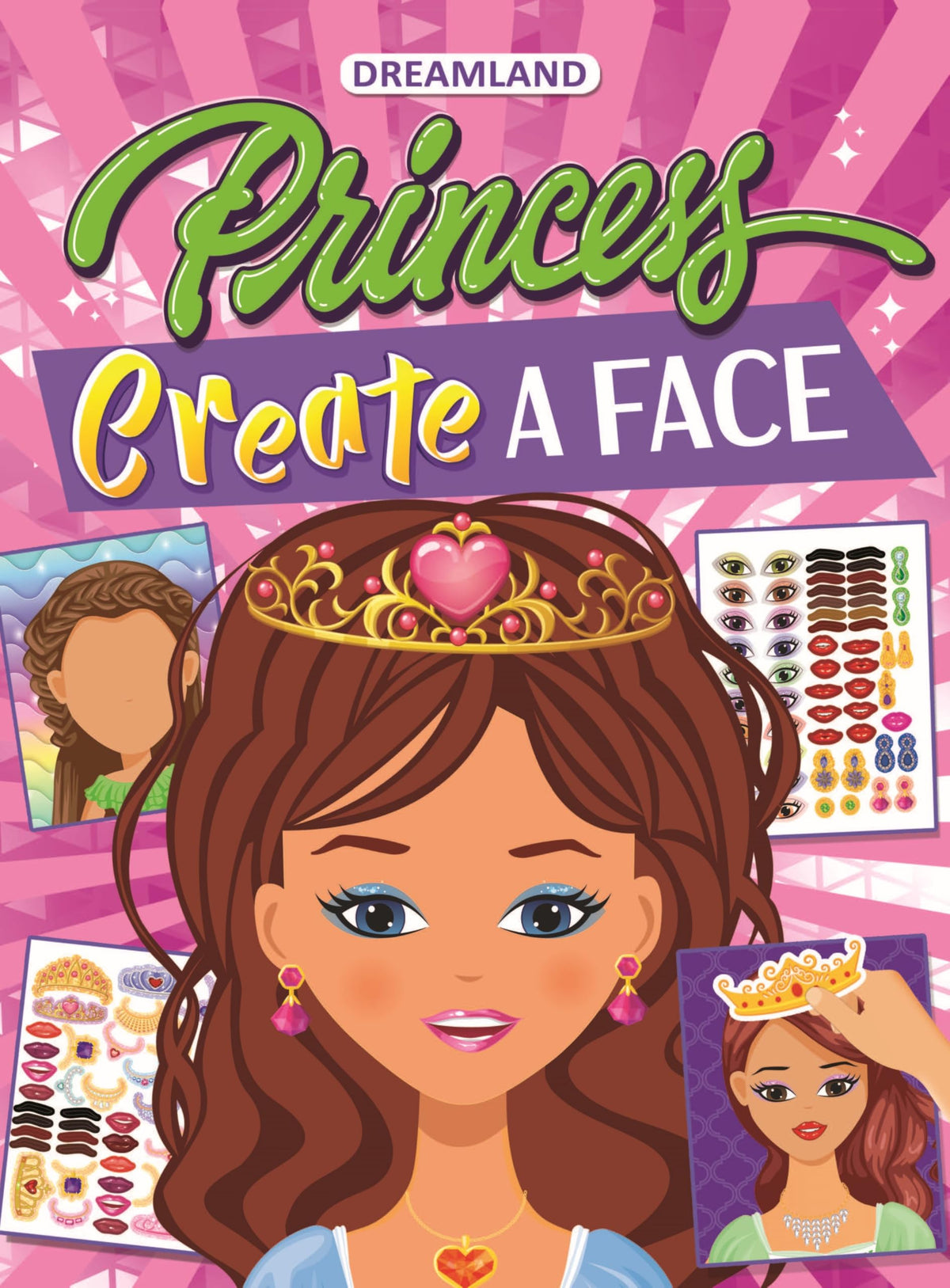 Princess Create a Face Sticker Book for Kids Ages 3-7 | Interactive Activity Book with Blank Faces to Decorate with Princess Stickers, Tiaras, Bows & ... for Girls | Imaginative Play & Creativity