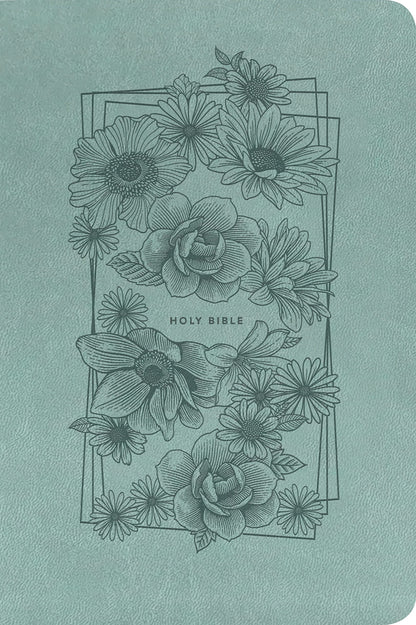 Nlt Premium Value Thinline Bible, Filament Enabled Edition (Leatherlike, Bouquet Teal): New Living Translation, Bouquet Teal, Leatherlike, Premium Value Thinline Bible, Filament Enabled Edition