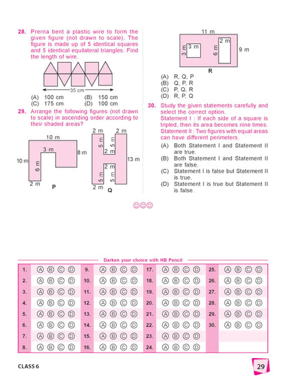 MTG International Mathematics Olympiad (IMO) Workbook Class 6 - Chapter-wise MCQs with Achievers Section - SOF Olympiad Books For 2026-27 Exam