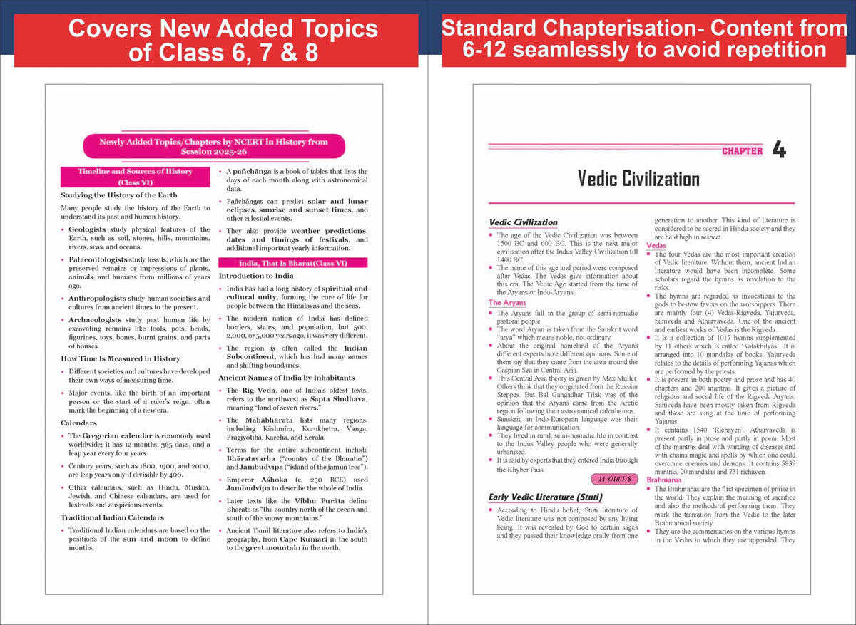 Disha Combo (5 Books) History, Political Science, Economics, Gen Science & Geography NCERT Digest (Class 6 - 12) for UPSC & State PSC Civil Services 3rd Edn | Old + New NCERT + TN | Prelims & Mains