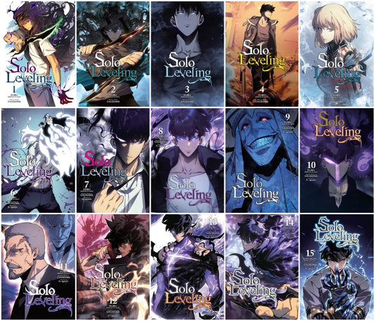Solo Leveling Vol. 1–15 Complete Comic Series Collection by Chugong (15 Books)