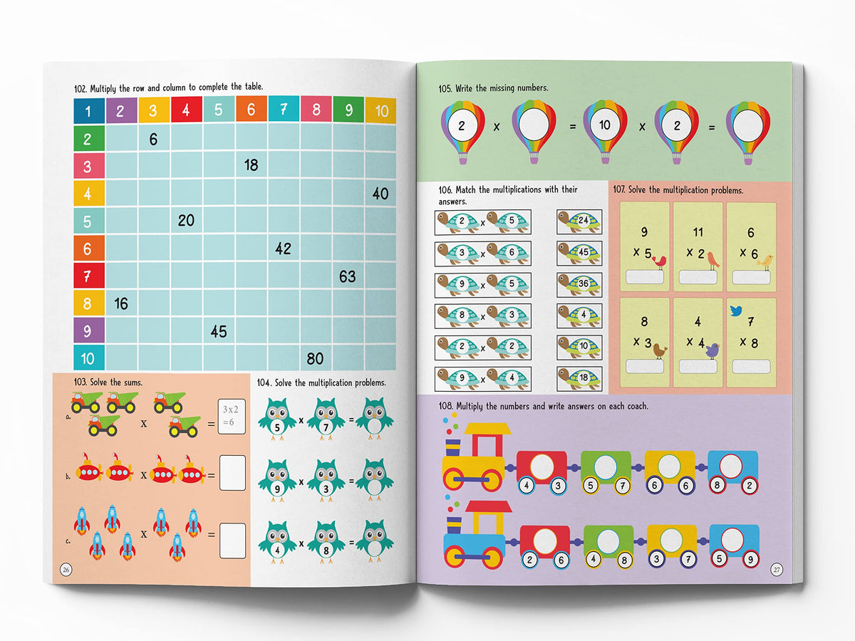 201 Maths Activity Book: Fun Activities and Practice Sheets | Learn Counting, Addition & Subtraction | Ages 4–7 | 3 Hours of Interactive Learning