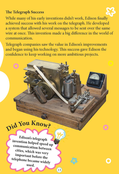 Thomas Edison Biography for Kids Age 6–12 Years – Inspiring Illustrated Biography Book from Icons of Inspiration Series | Discover Invention, Curiosity & Innovation